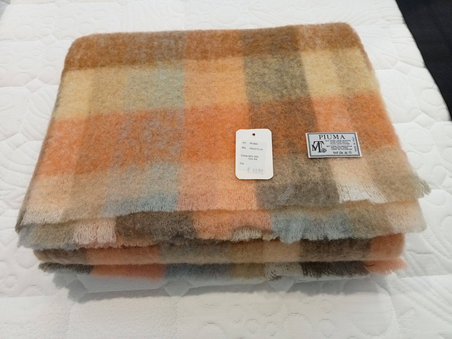 Coperta lana mohair articolo Piuma Linea Emmeti