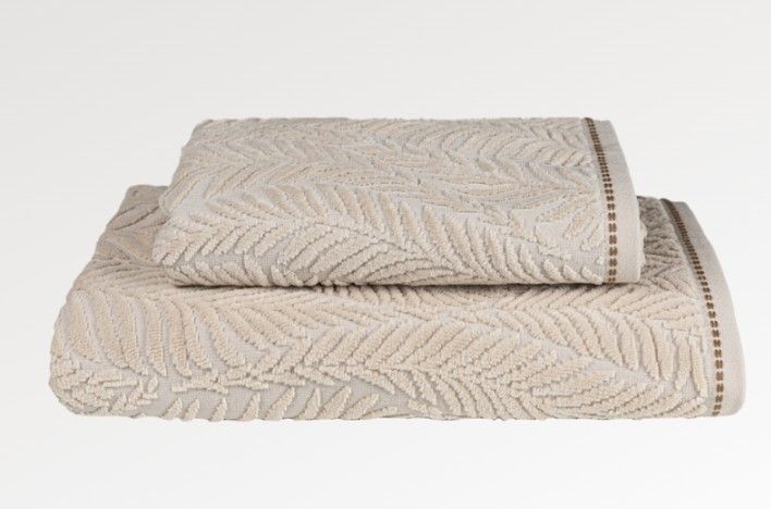 Coppia asciugamani Felci Fazzini Atelier, var. 0 torrone. 8302174538283