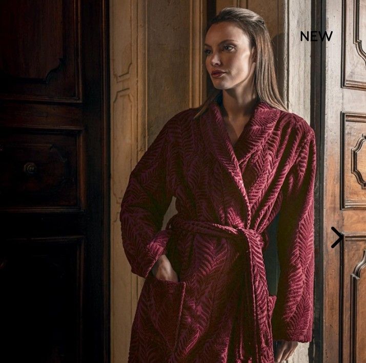 Accappatoio Felci Fazzini Atelier, mis. XL, var. 6 burgundy. 8302174538450