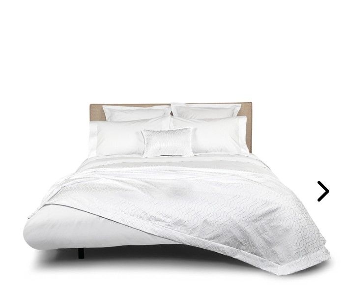 Completo lenzuolo Odeon var. A bianco. 2 piazze, Fazzini Atelier. 8302174512924