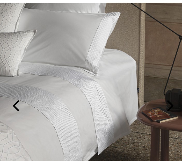 Completo lenzuolo Odeon var. A bianco. 2 piazze, Fazzini Atelier. 8302174512924