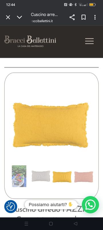 Cuscino arredo Canestri Fazzini 30 x 50 var. 8 giallo 8302174467071