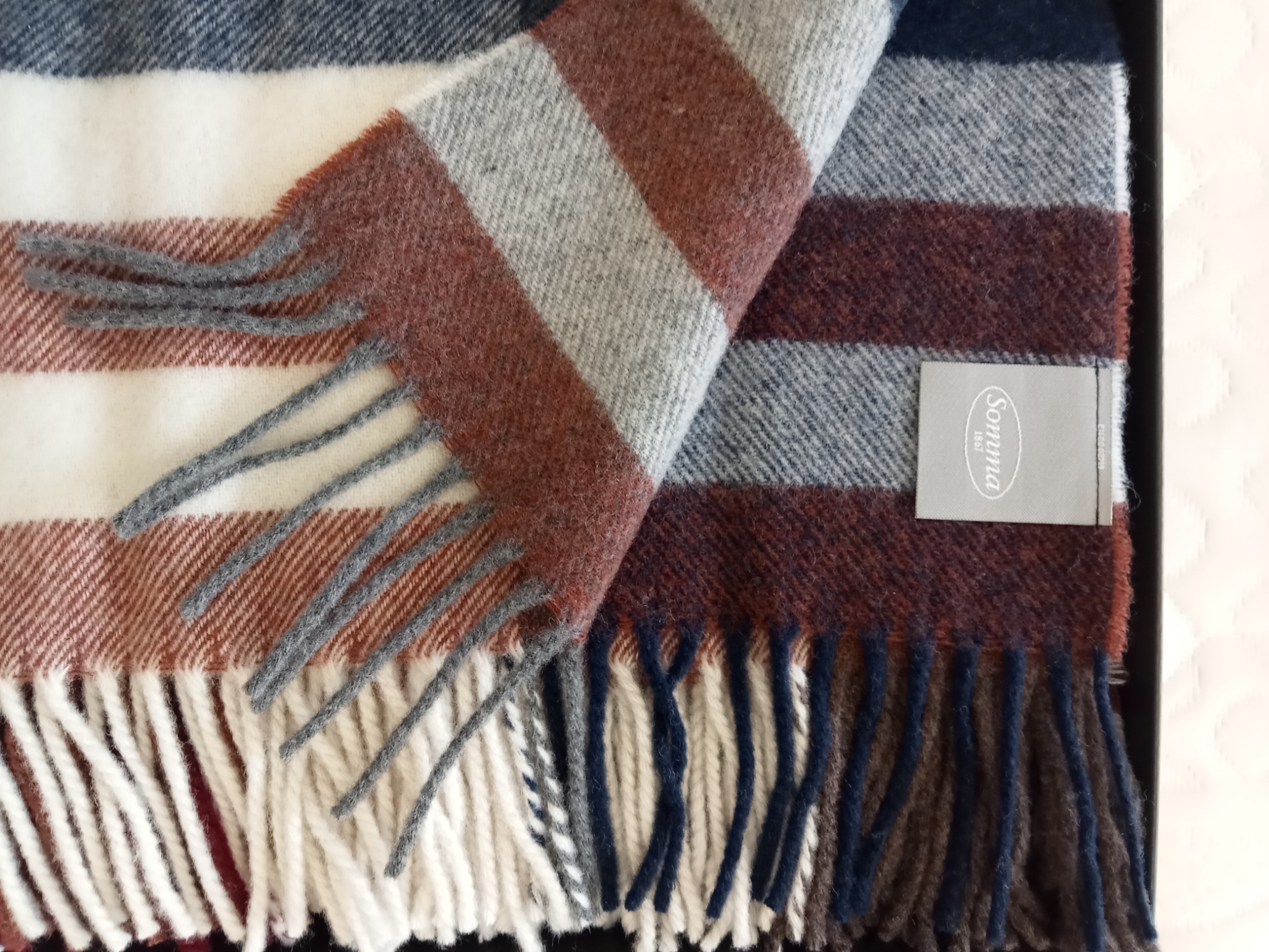 Plaid lana Righe Somma var. 999 multicolore 40 22893  A.242328