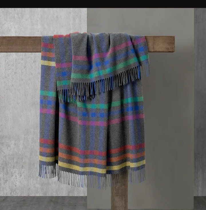 Plaid Eclisse lana merino Somma var. 951 Piombo 40 22912  A.242327