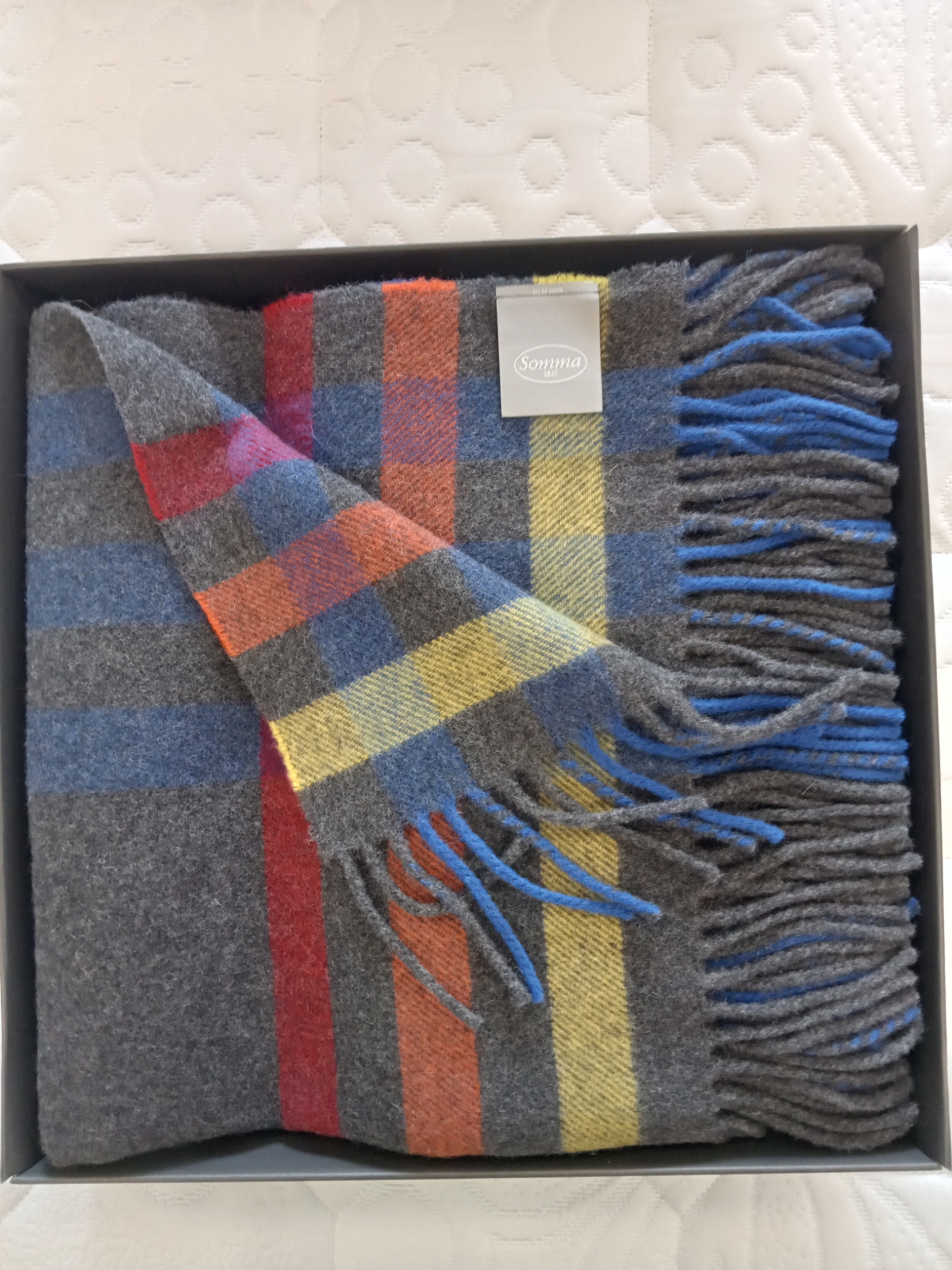 Plaid Eclisse lana merino Somma var. 951 Piombo 40 22912  A.242327