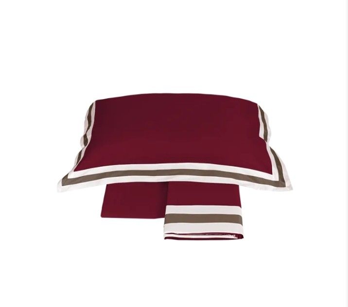 Completo lenzuola matrimoniale Sentieri Fazzini var. 66 burgundy/corteccia 809/25 8302174536258