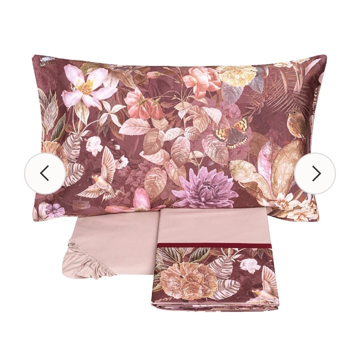 Completo lenzuola matrimoniale Protea Fazzini var. 1 burgundy/malva 8302174536999