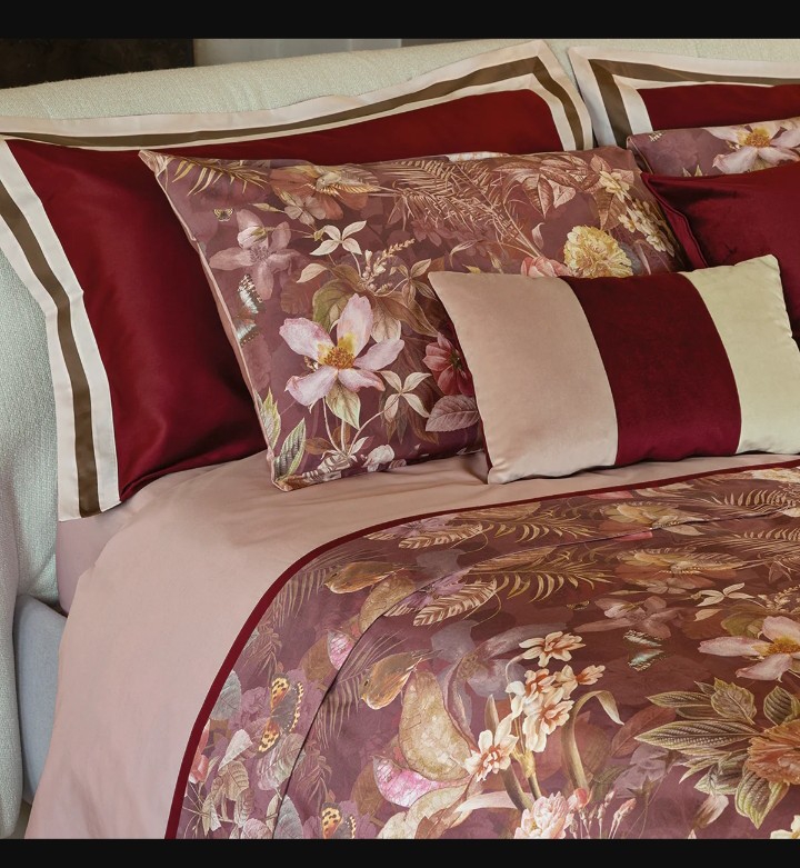 Parure copripiumino matrimoniale Protea Fazzini var. 1 burgundy/malva 753/25  8302174537026