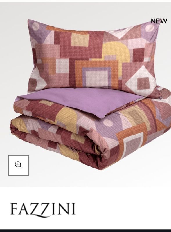 Parure copripiumino matrimoniale Opale Fazzini var. 1 malva/zucca 797/25