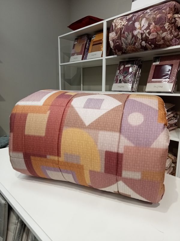 Trapunta matrimoniale Opale Fazzini var. 1 malva/zucca. 803/25