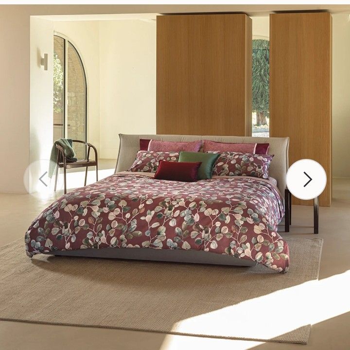 Parure copripiumino matrimoniale Sabi Sabi Fazzini var. 6 burgundy/sasso 848/25