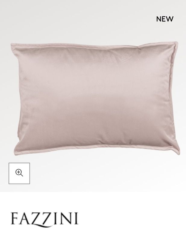 Cuscino arredo Fascino Fazzini velluto misura 30 x 50 var. 12 rosa Lotus. 1479/24