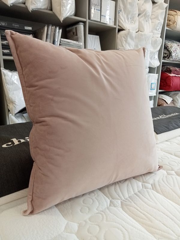 Cuscino Fascino velluto Fazzini 50 x 50 var. 12 rosa Lotus  1987/23