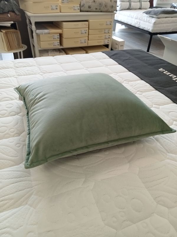 Cuscino arredo Fascino velluto Fazzini var. 2 grey/green  mis. 50 x 50