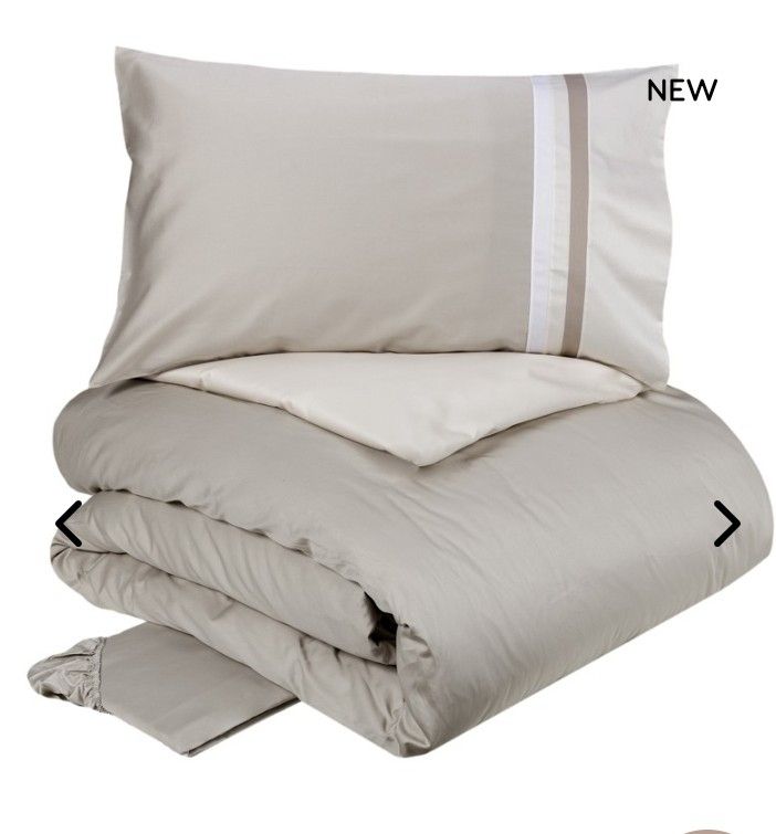 Completo copripiumino matrimoniale Kubric 60 Fazzini var. 7 Grigio/avorio 292/25