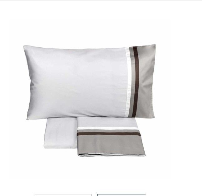 Completo lenzuola matrimoniale Kubric 60 Fazzini var. 268 grigio perla/grigio 1079/23