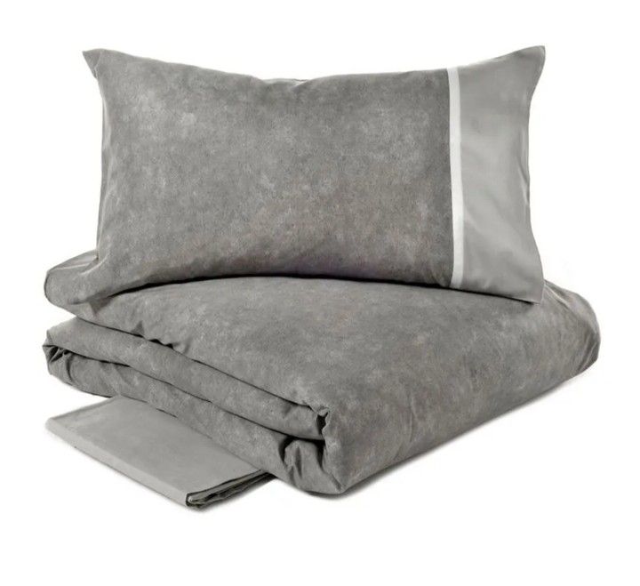 Completo copripiumino matrimoniale Galuchat var. 9 grigio. 506/25