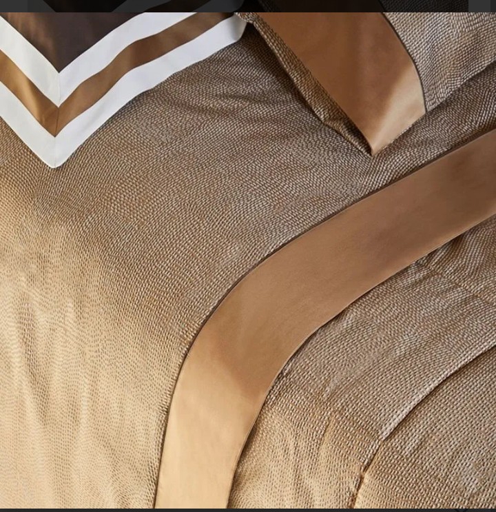 Completo lenzuola matrimoniale Sashiko Fazzini var. 4 tortora 1038/24