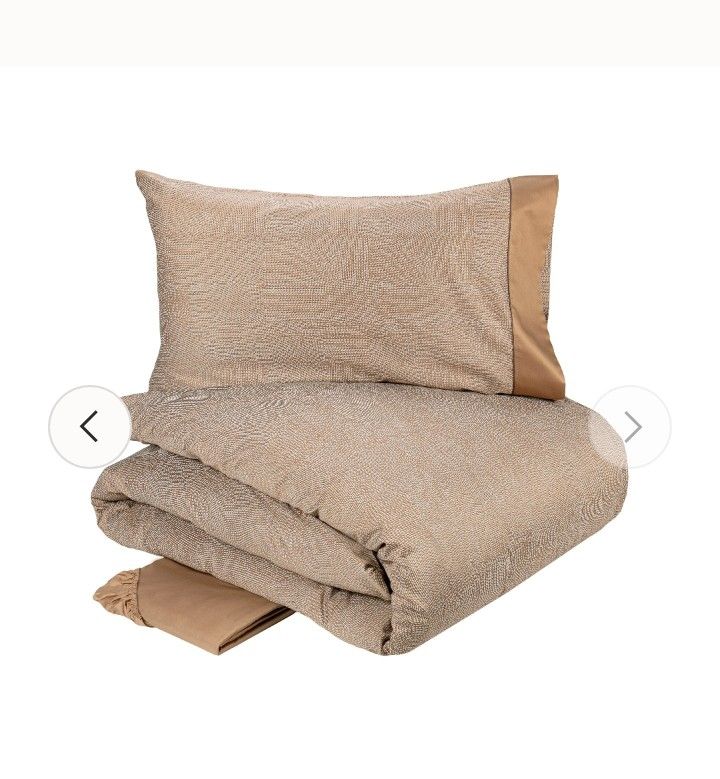 Completo copripiumino matrimoniale Sashiko Fazzini var. 4 tortora  1185/24