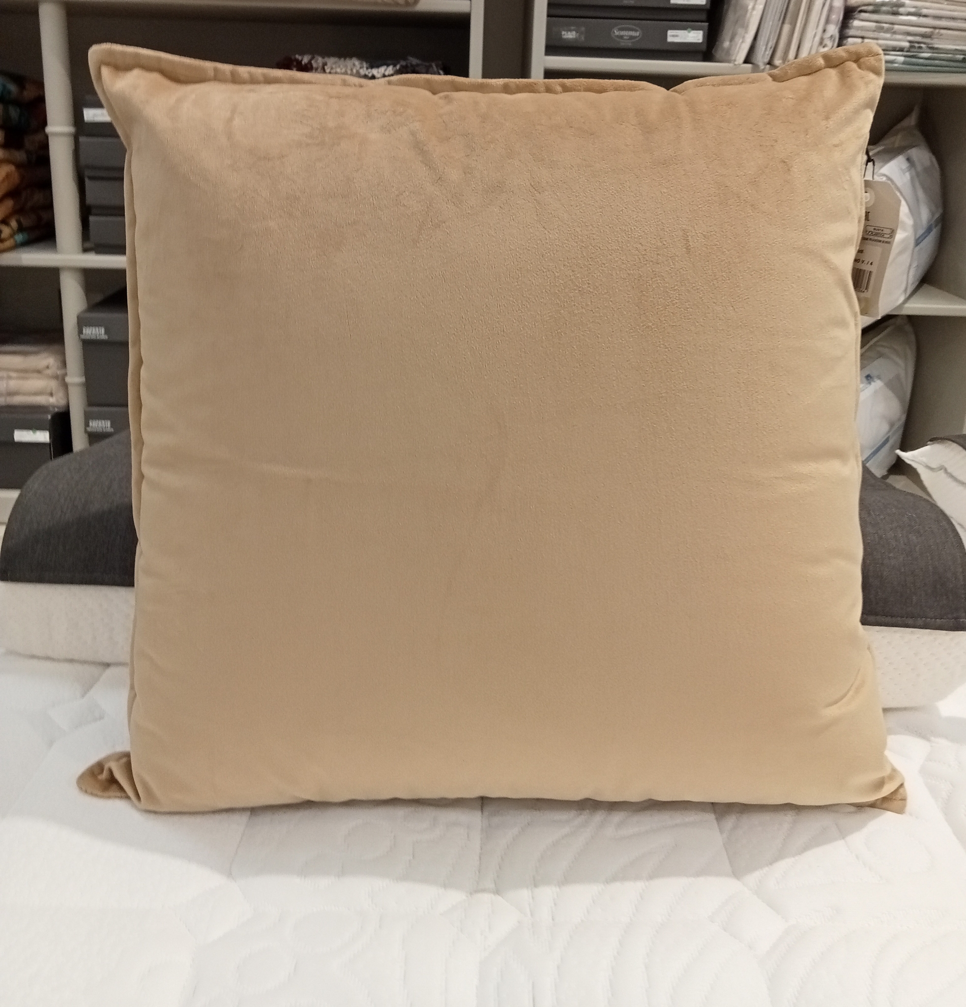 Cuscino arredo Fascino velluto Fazzini mis. 50 x 50, var. 4 tortora