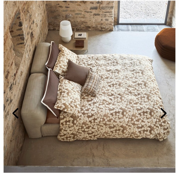 Parure copripiumino matrimoniale Lunaria Fazzini var. 4 tortora 826/25