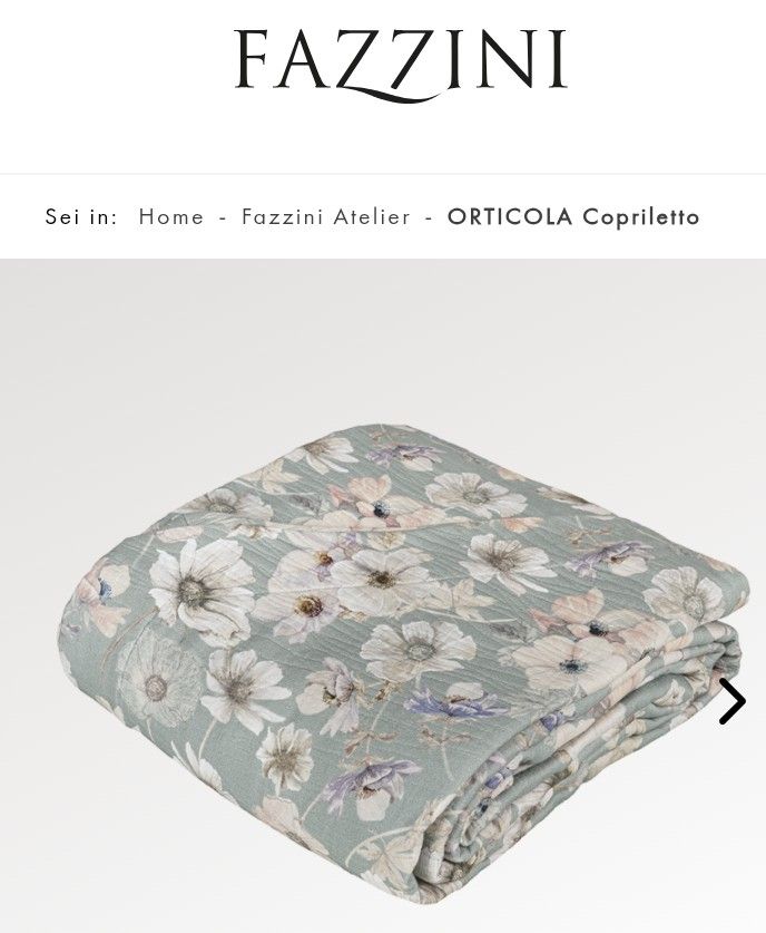 Copriletto matrimoniale Orticola Fazzini Atelier var. 3 celadon  1905/24