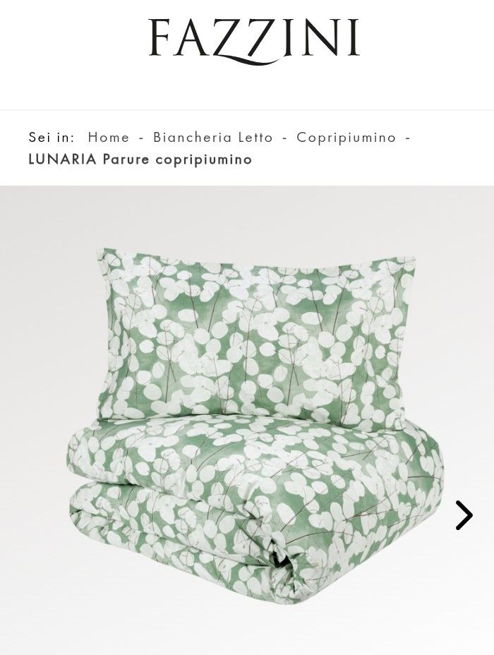 Parure copripiumino matrimoniale Lunaria Fazzini var. 3 medium green  189/25