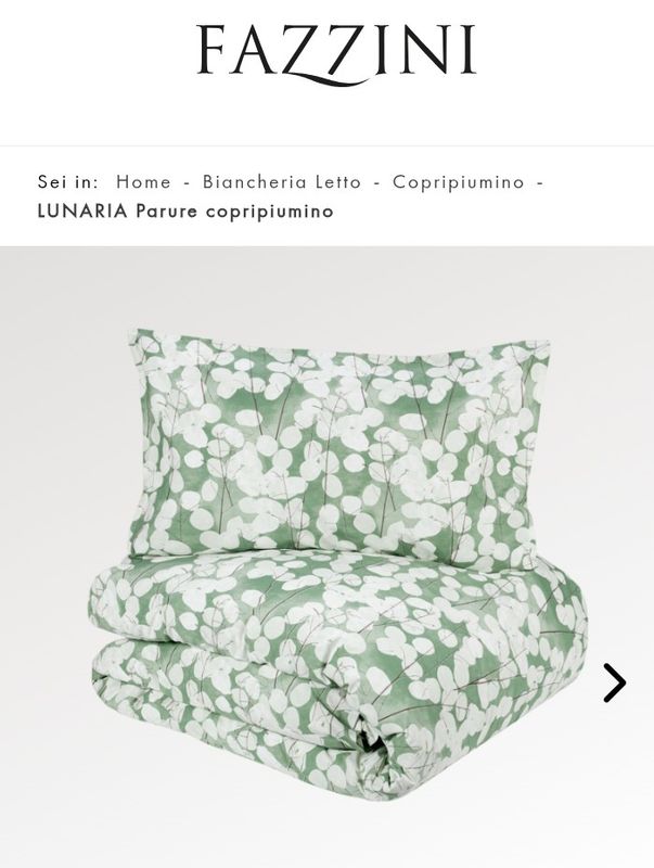 Parure copripiumino matrimoniale Lunaria Fazzini var. 3 medium green  189/25