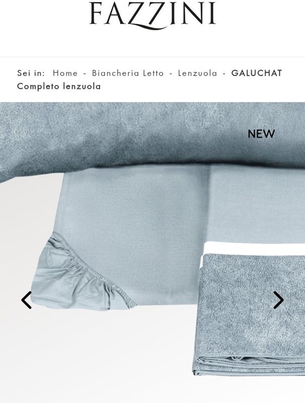 Completo lenzuola matrimoniale Galuchat fazzini var. 116 cielo  2048/24