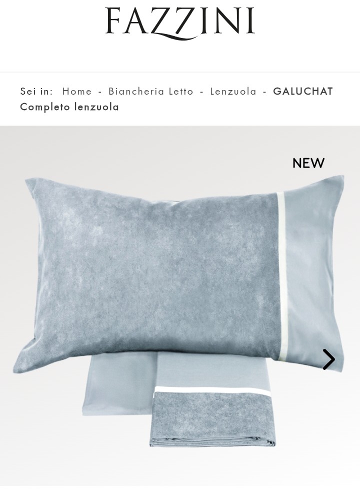 Completo lenzuola matrimoniale Galuchat fazzini var. 116 cielo  2048/24