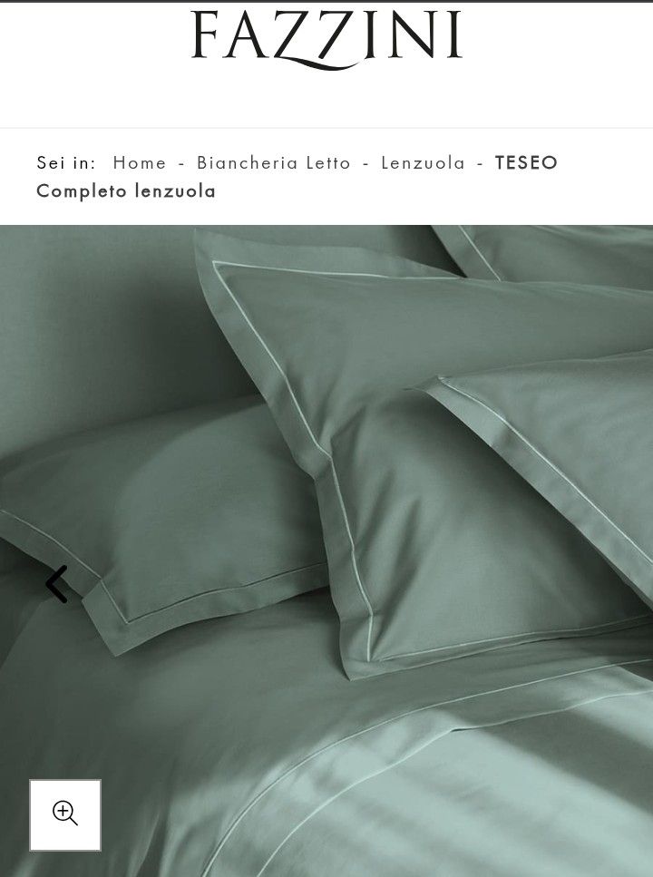 Completo lenzuola matrimoniale Teseo Fazzini var. 273 petrolio