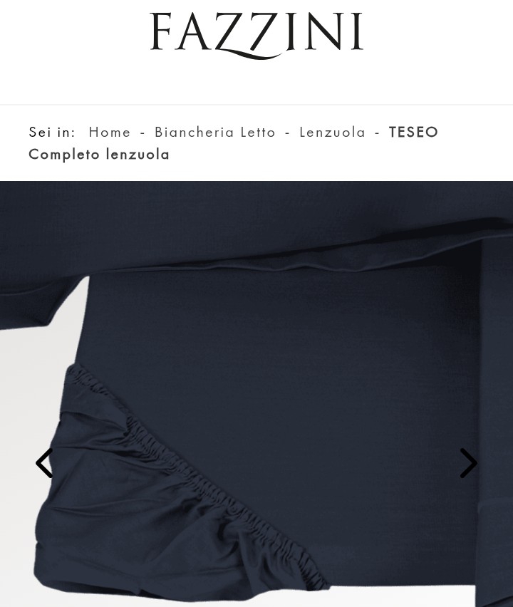 Completo lenzuola matrimoniale Teseo Fazzini var. DH blu  1479/23