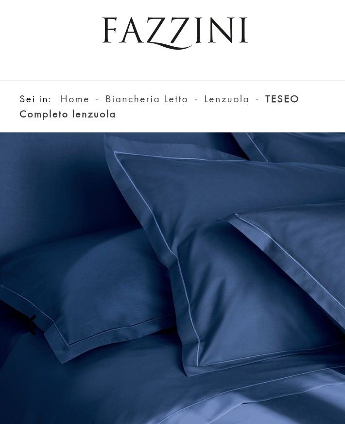Completo lenzuola matrimoniale Teseo Fazzini var. DH blu  1479/23