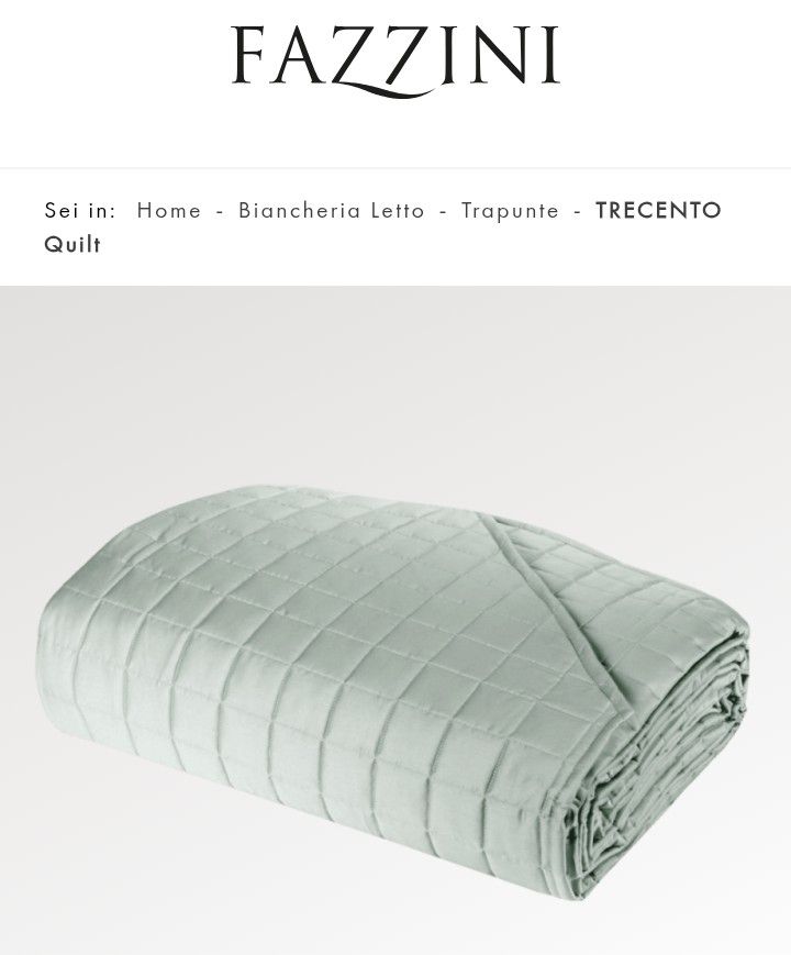 Quilt matrimoniale raso Trecento Fazzini var. 233 grey green  1753/24