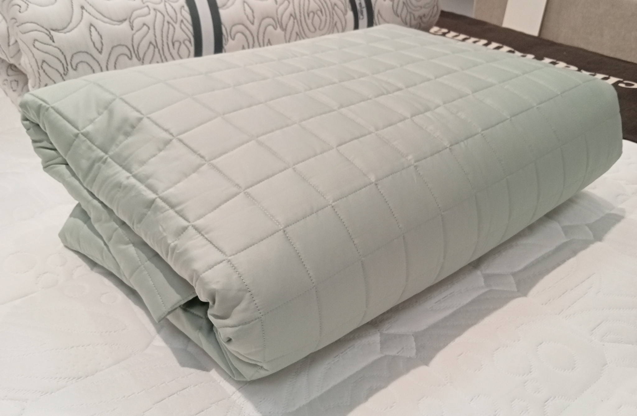 Quilt matrimoniale raso Trecento Fazzini var. 233 grey green  1753/24