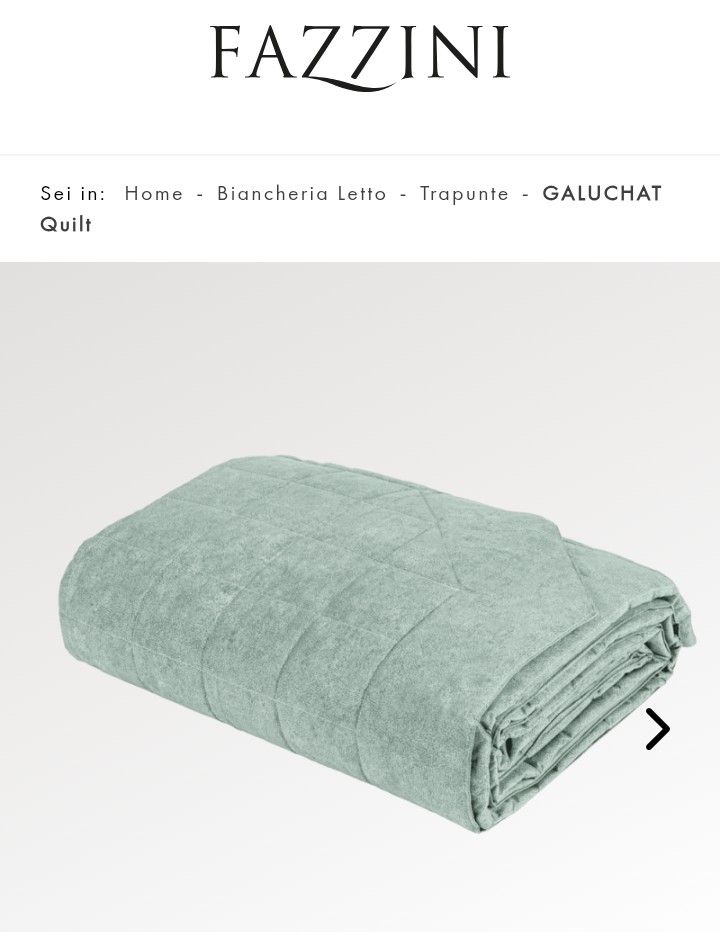 Quilt matrimoniale Galuchat Fazzini var. 233 grey green  151/25