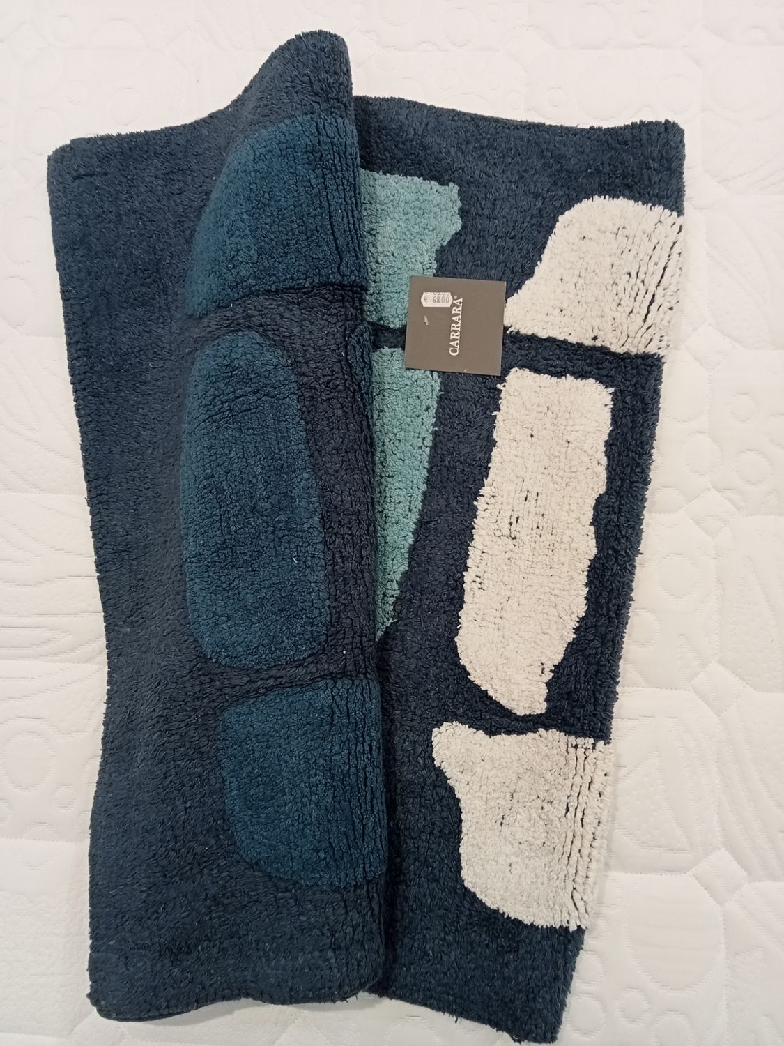 Tappeto bagno Pablo Carrara mis. 70 x 140 col. 001 Blue art. 2011374