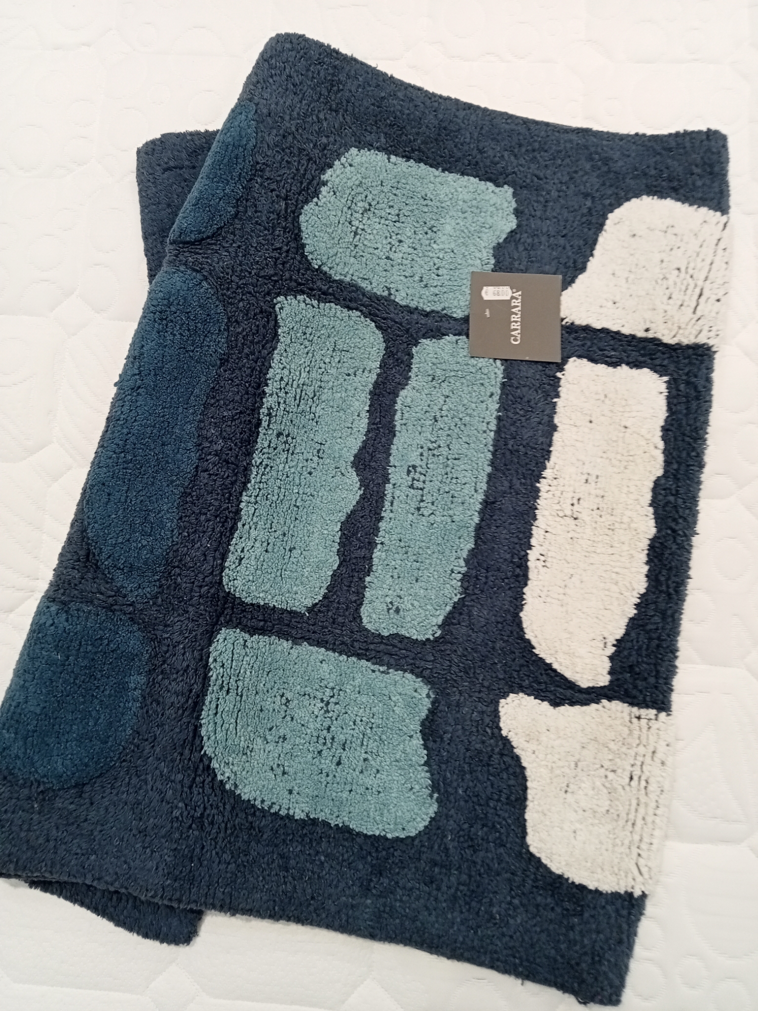 Tappeto bagno Pablo Carrara mis. 70 x 140 col. 001 Blue art. 2011374