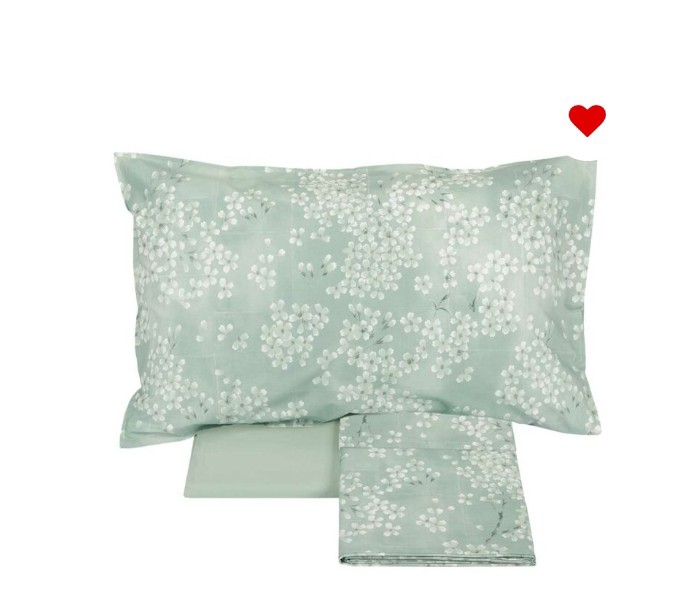 Completo lenzuola matrimoniale flanella Kimono Fazzini var. 233 grey green  1107/25