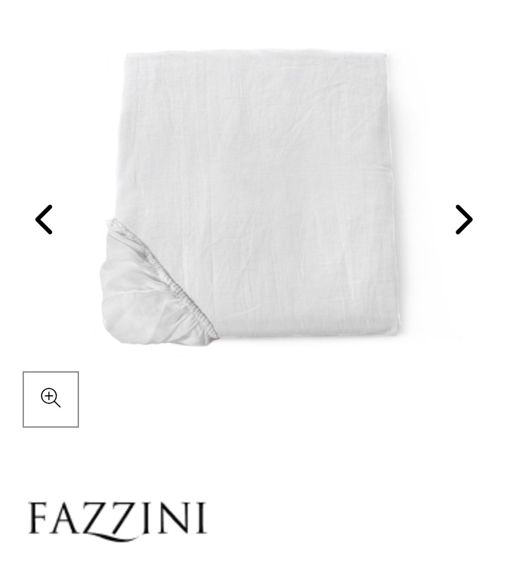 Lenzuolo matrimoniale sotto angoli lino Soffio Fazzini var. A bianco  782/23