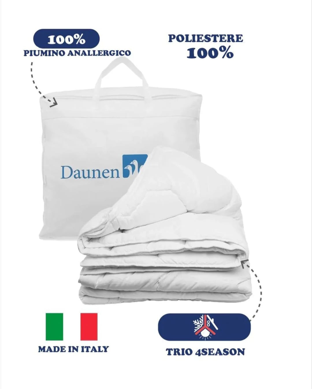 Piumino Neostep 200 Daunen Step 200x200 Trio 4Seasons art. 24700