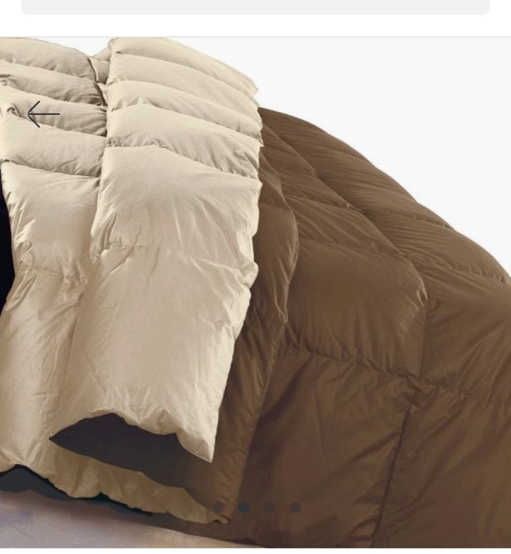 Trapunta 2 piazze piuma oca Duna Classic Winter Daunen Step 7008/7013 nocciolato art. 26952