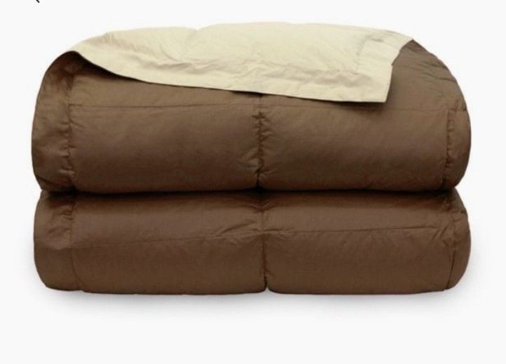 Trapunta 2 piazze piuma oca Duna Classic Winter Daunen Step 7008/7013 nocciolato art. 26952