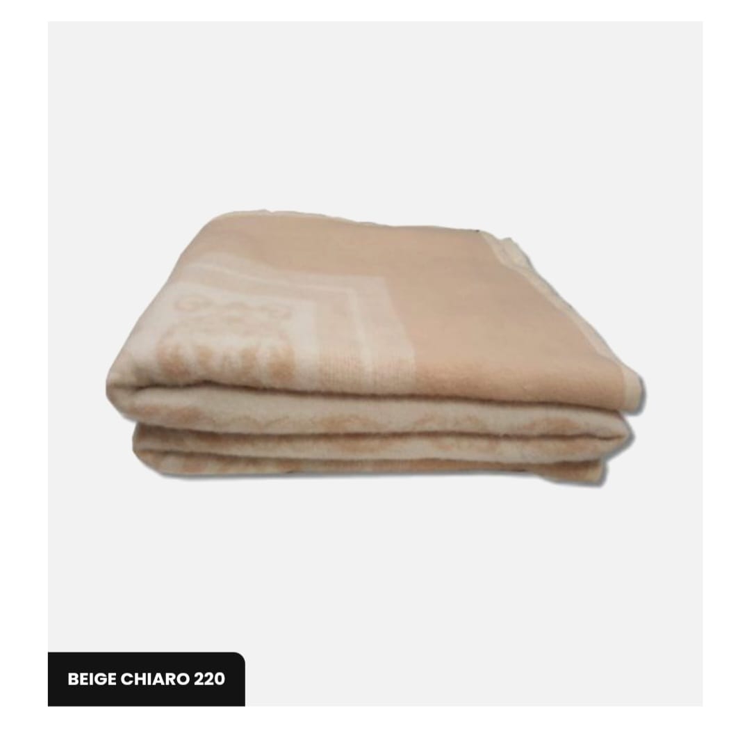 Coperta lana vergine 1 piazza N. Greta Somma var. 220 Beige chiaro  40 22790