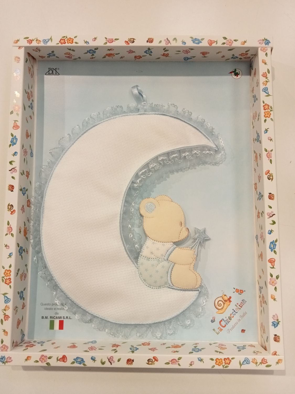 Coccarda nascita luna-orso FN00951 La Chiocciolina