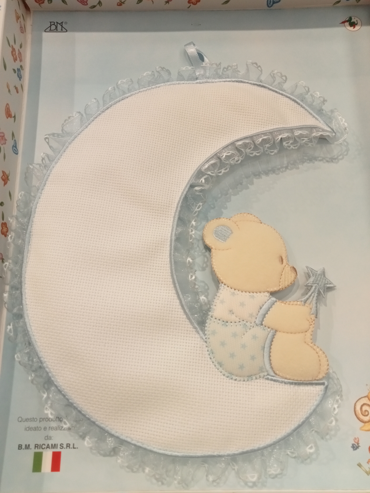 Coccarda nascita luna-orso FN00951 La Chiocciolina