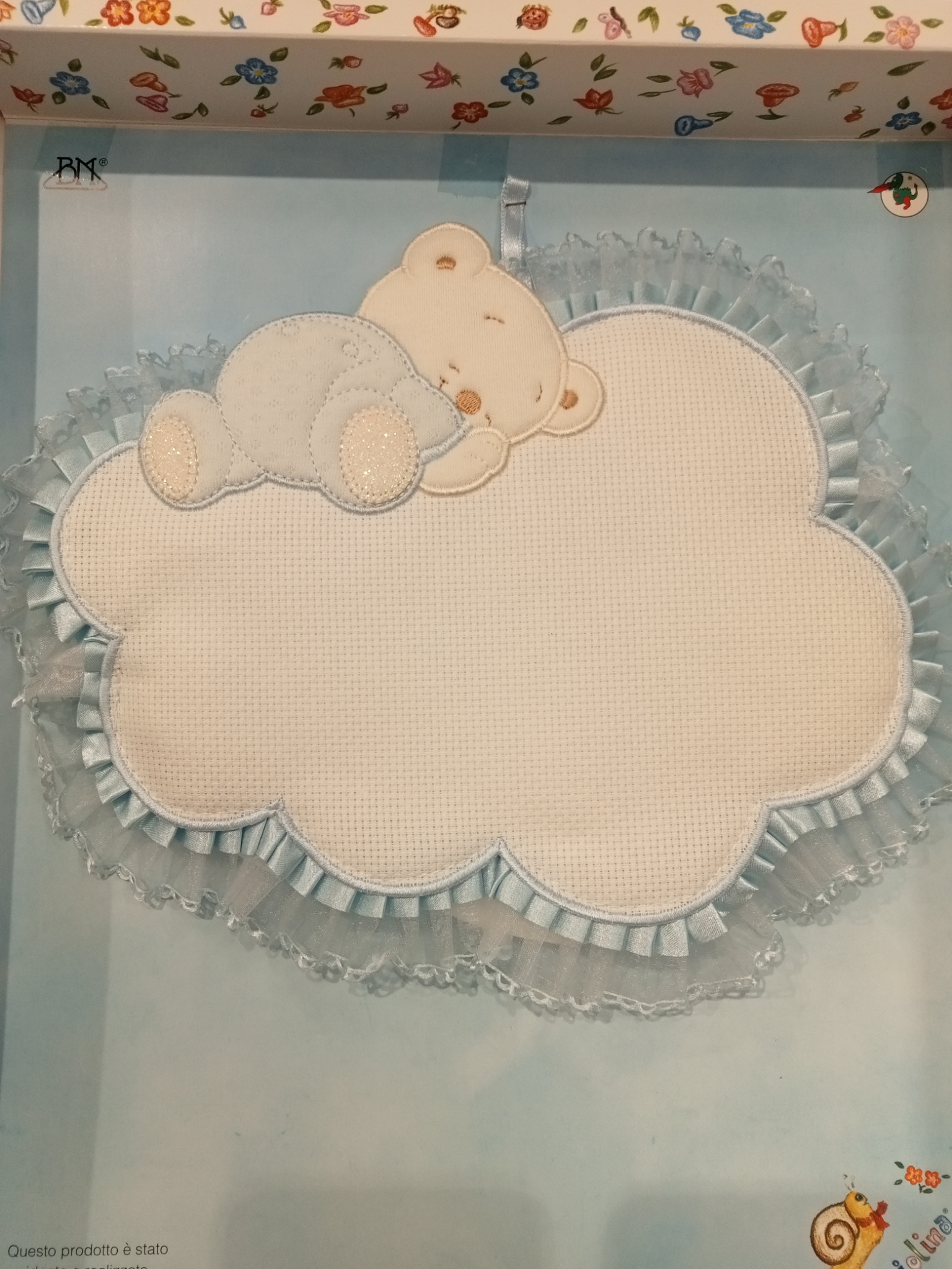 Coccarda nascita nuvola FN00883 La Chiocciolina