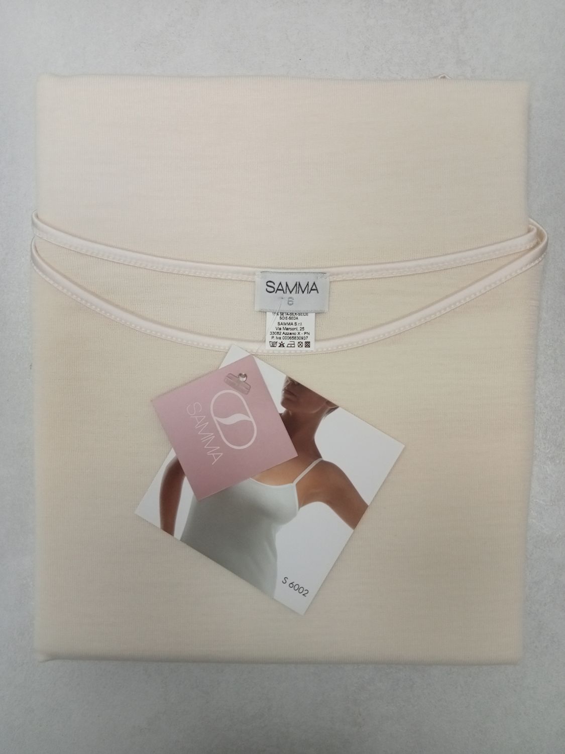 Canottiera donna misura 6 lana/seta Samma