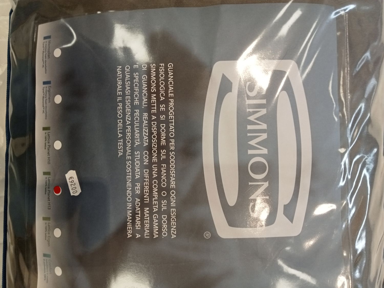 Guanciale lattice Planet h 13 cm medio Simmons