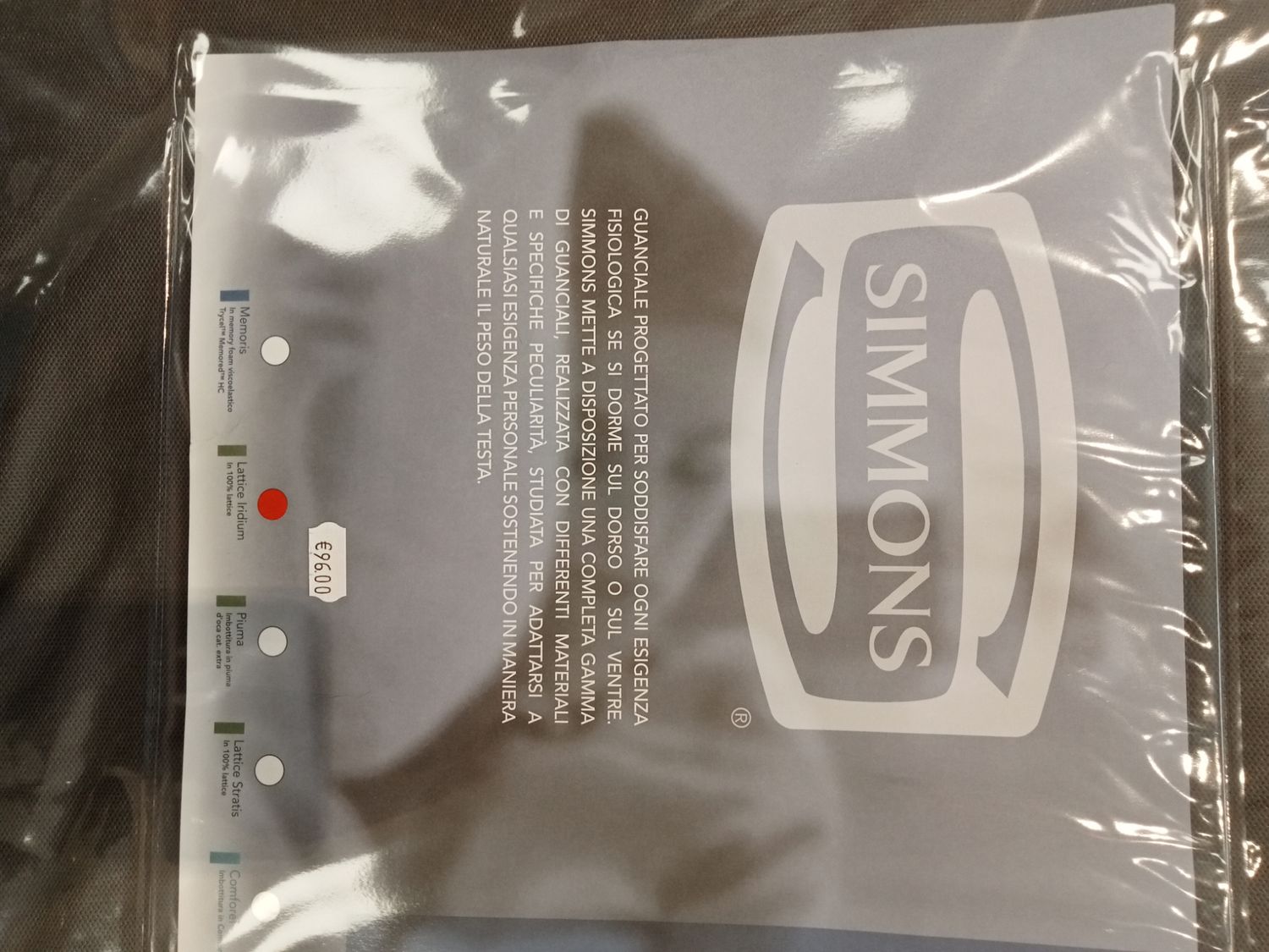 Guanciale lattice soffice Iridium Simmons